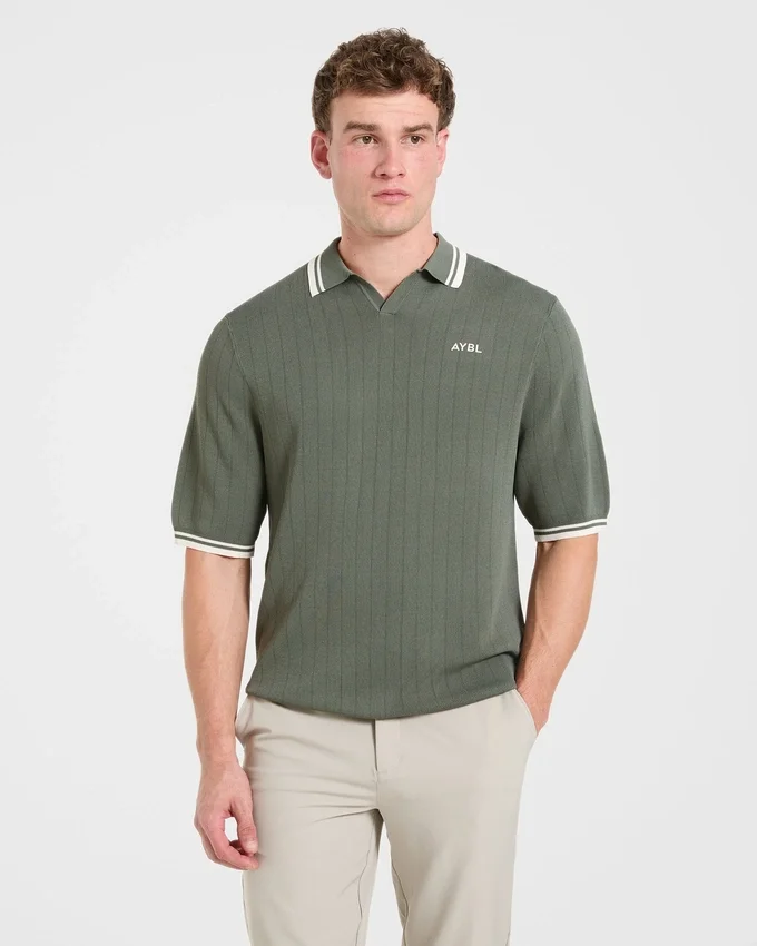 Klassieke gebreide polo