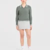Klassieke gebreide polo met lange mouwen