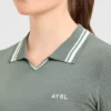 Klassieke gebreide polo met lange mouwen
