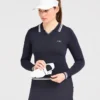 Klassieke gebreide polo met lange mouwen