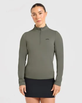 Klassieke pullover met 1/4 rits