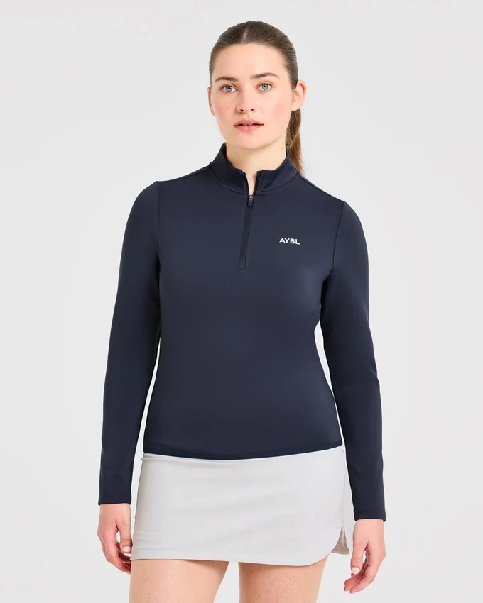 Klassieke pullover met 1/4 rits