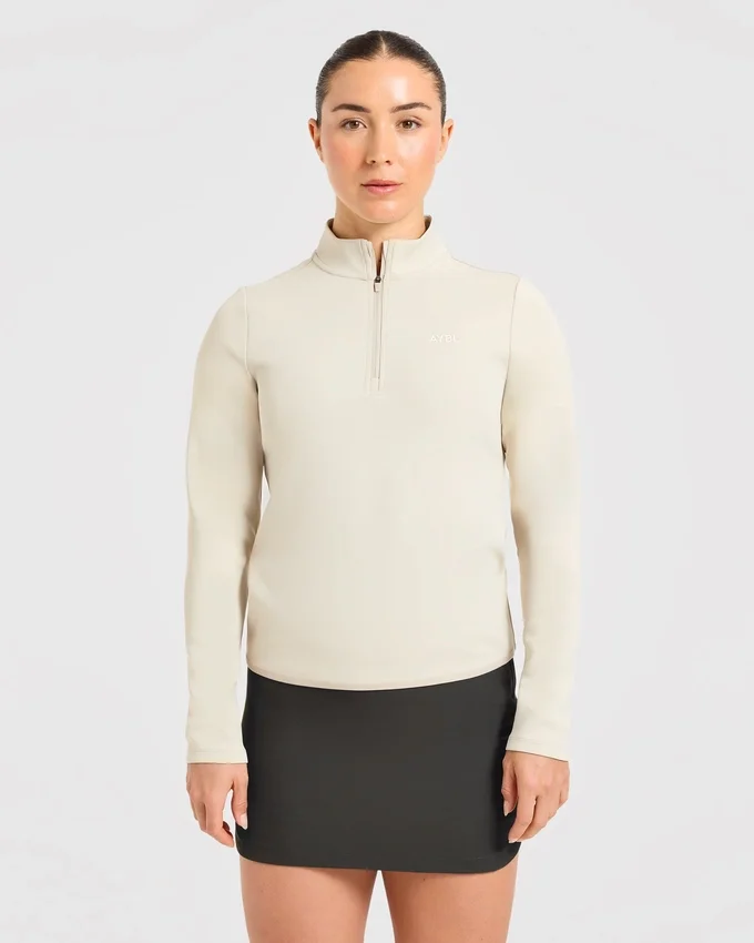 Klassieke pullover met 1/4 rits