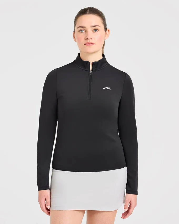 Klassieke pullover met 1/4 rits