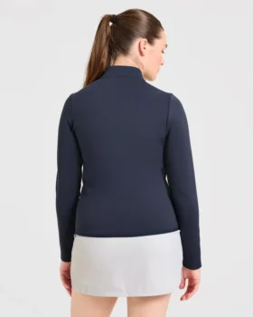 Klassieke pullover met 1/4 rits