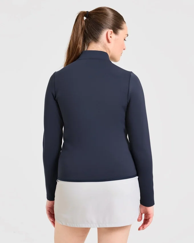 Klassieke pullover met 1/4 rits