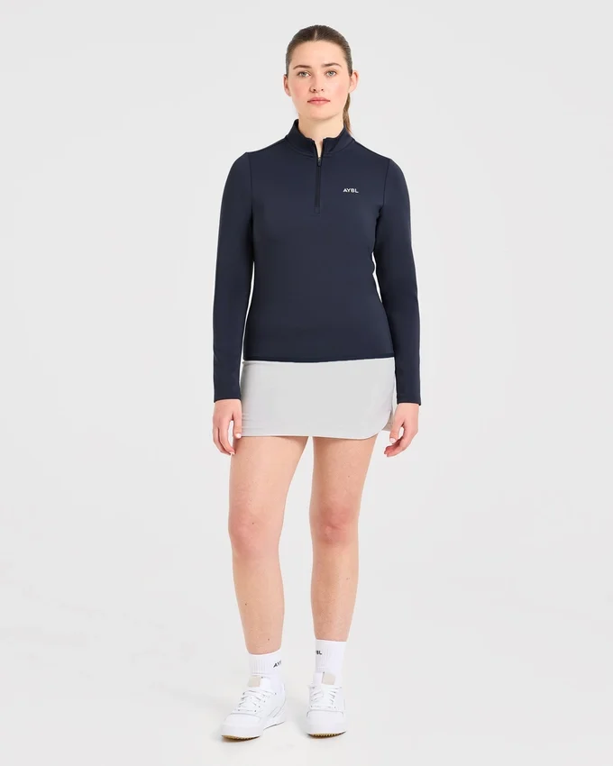 Klassieke pullover met 1/4 rits