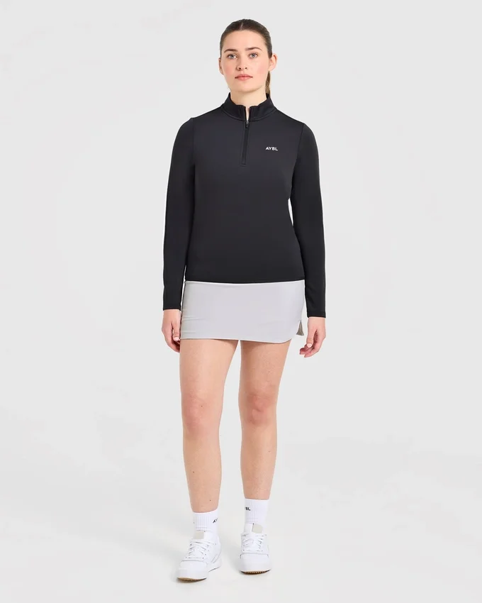 Klassieke pullover met 1/4 rits