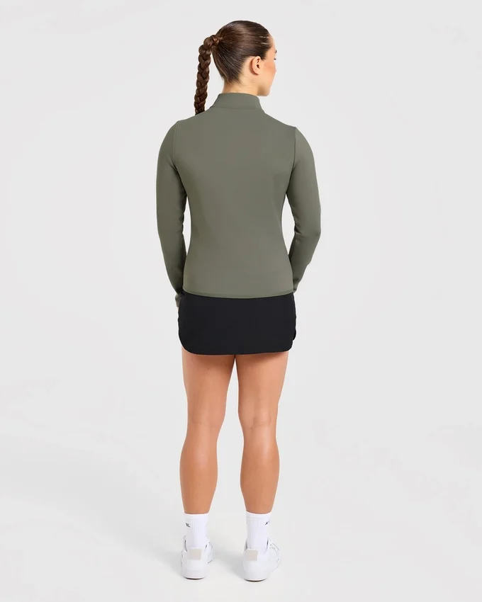 Klassieke pullover met 1/4 rits