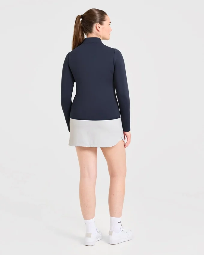 Klassieke pullover met 1/4 rits