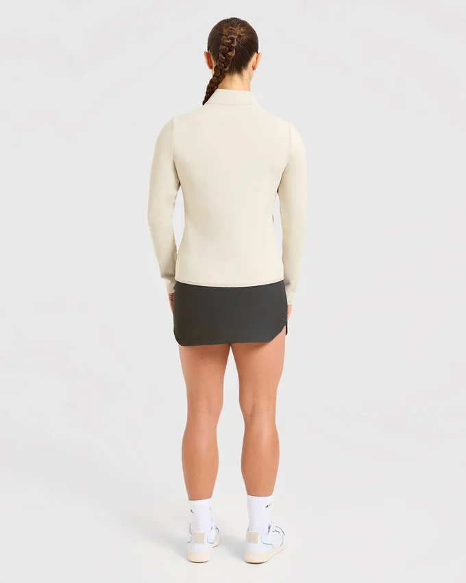 Klassieke pullover met 1/4 rits