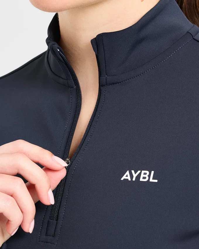 Klassieke pullover met 1/4 rits