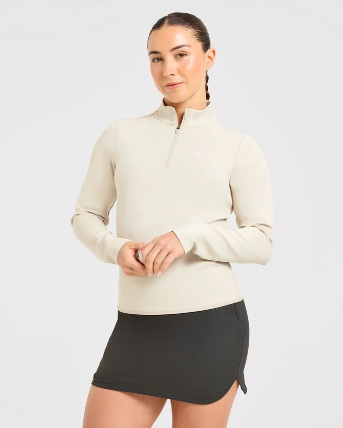 Klassieke pullover met 1/4 rits
