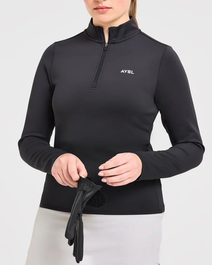 Klassieke pullover met 1/4 rits
