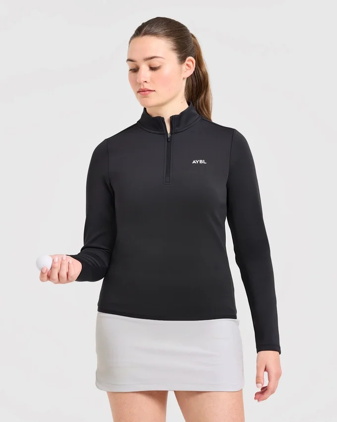 Klassieke pullover met 1/4 rits