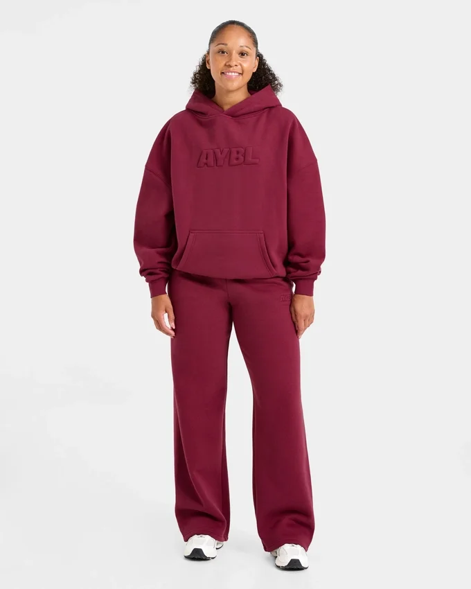 Klassieke, zachte oversized Joggingbroek met rechte pijpen