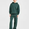 Klassieke, zachte oversized Joggingbroek met rechte pijpen