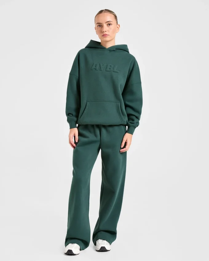 Klassieke, zachte oversized Joggingbroek met rechte pijpen