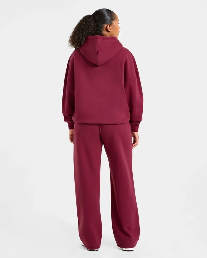 Klassieke, zachte oversized Joggingbroek met rechte pijpen