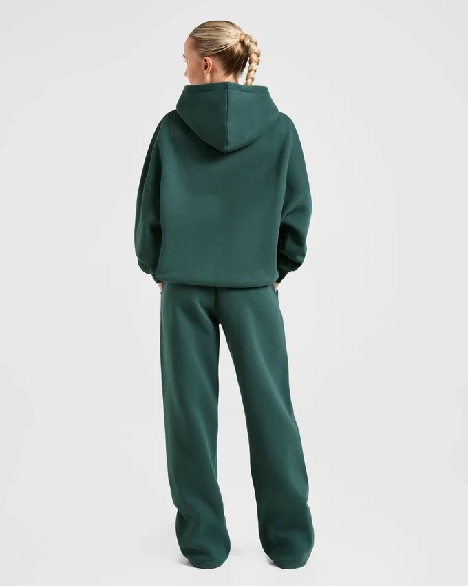Klassieke, zachte oversized Joggingbroek met rechte pijpen