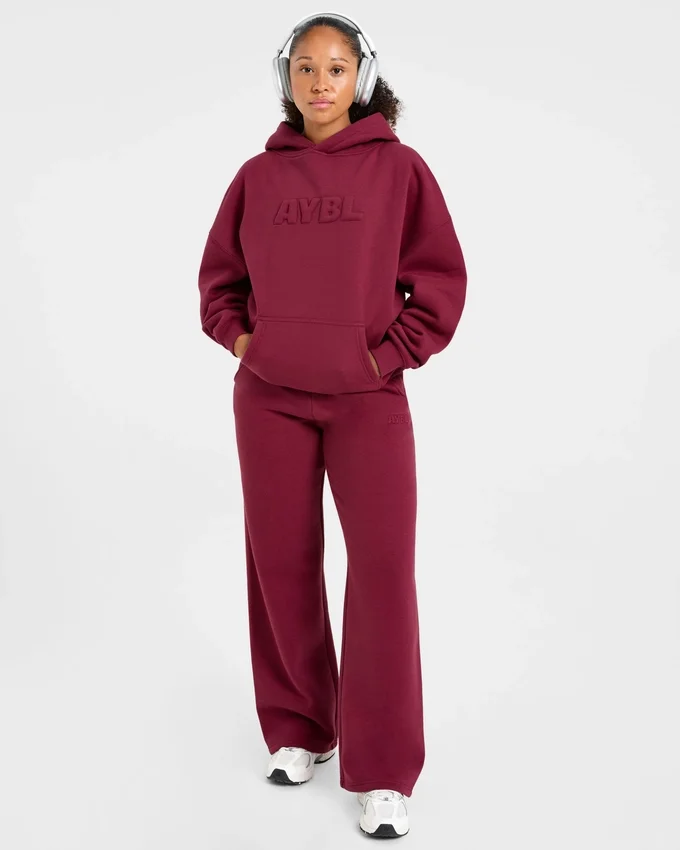 Klassieke, zachte oversized Joggingbroek met rechte pijpen