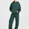 Klassieke, zachte oversized Joggingbroek met rechte pijpen