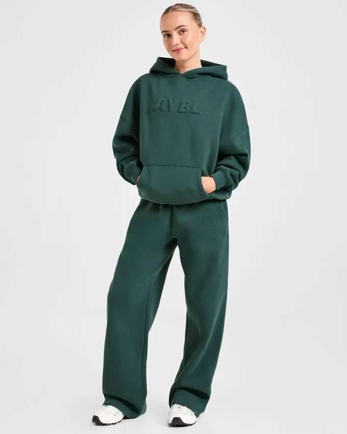 Klassieke, zachte oversized Joggingbroek met rechte pijpen