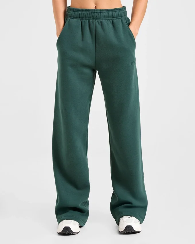 Klassieke, zachte oversized Joggingbroek met rechte pijpen