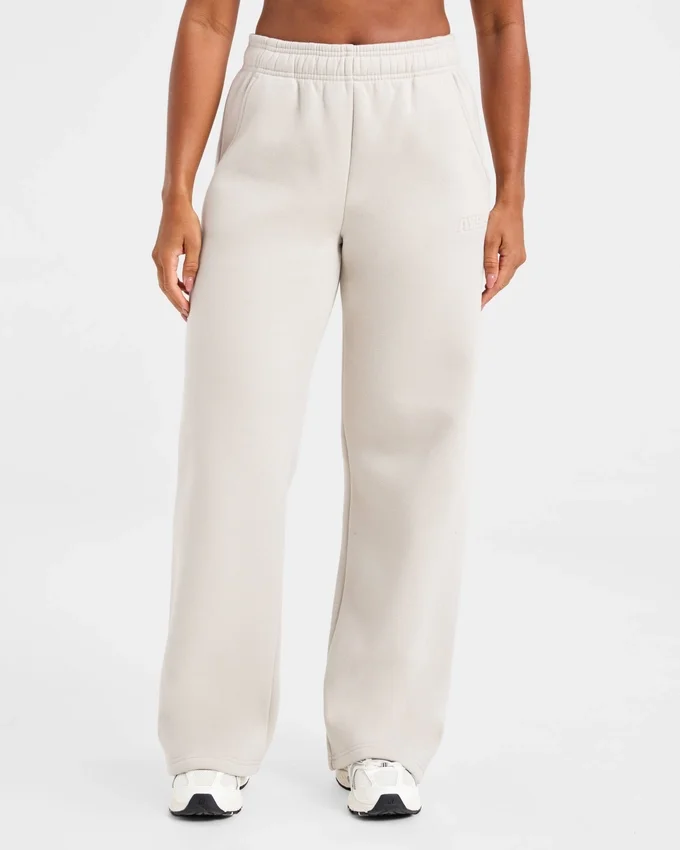 Klassieke, zachte oversized Joggingbroek met rechte pijpen