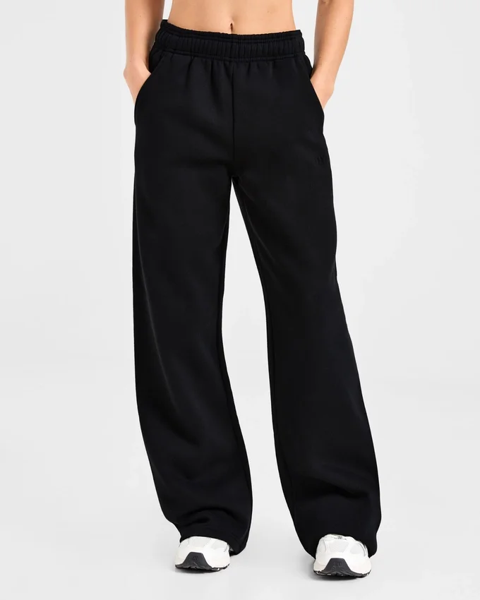 Klassieke, zachte oversized Joggingbroek met rechte pijpen