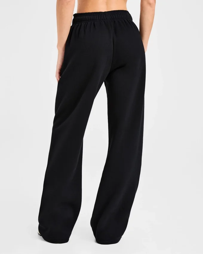 Klassieke, zachte oversized Joggingbroek met rechte pijpen