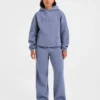 Klassieke, zachte oversized Joggingbroek met rechte pijpen