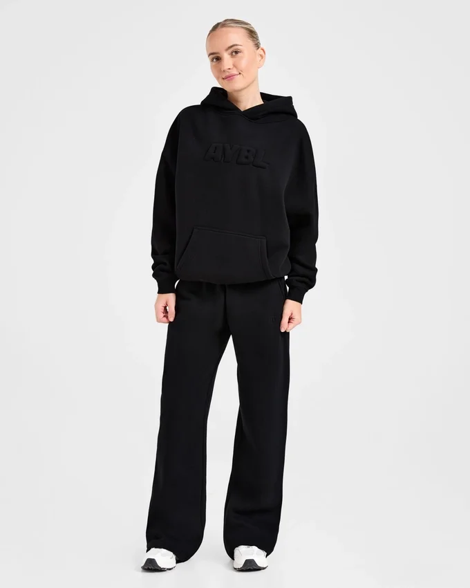 Klassieke, zachte oversized Joggingbroek met rechte pijpen