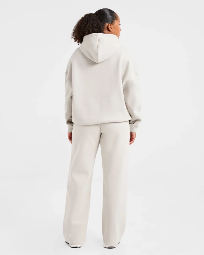 Klassieke, zachte oversized Joggingbroek met rechte pijpen