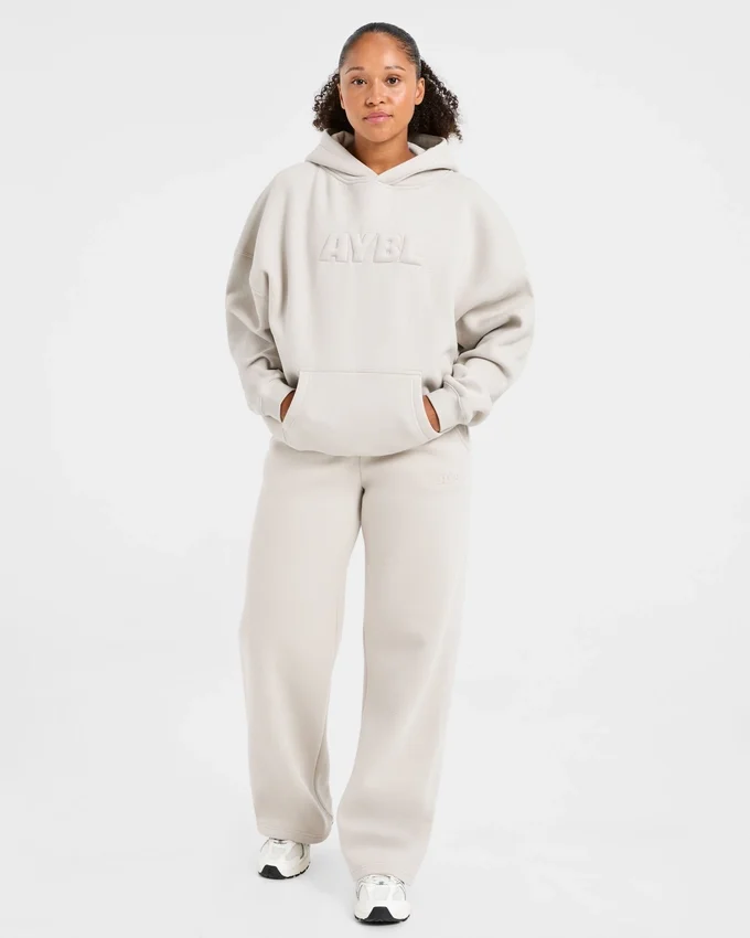 Klassieke, zachte oversized Joggingbroek met rechte pijpen