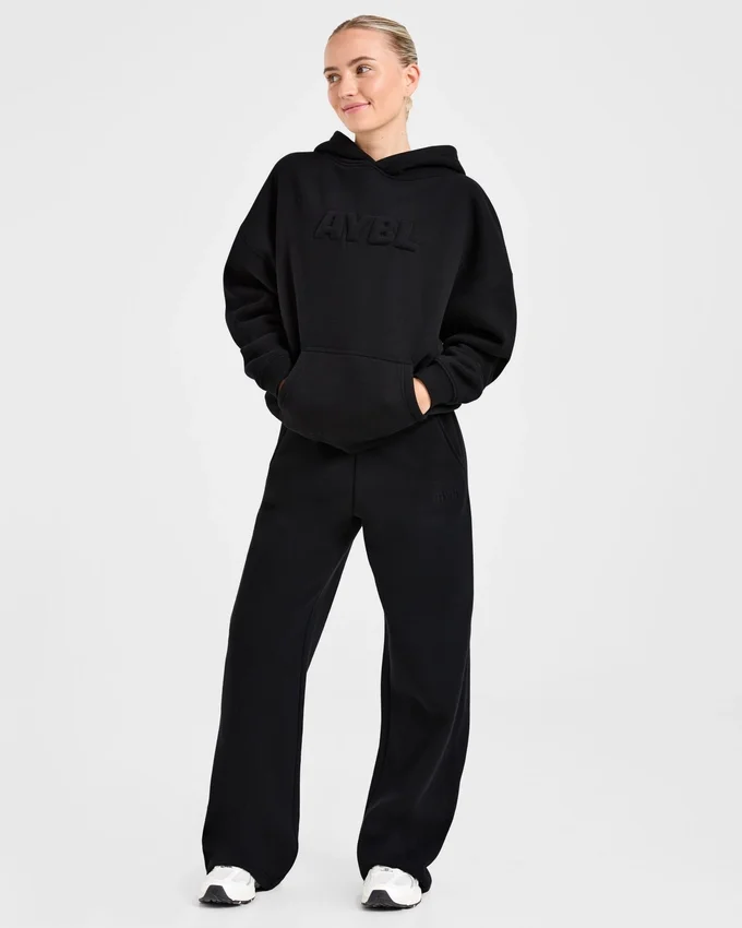 Klassieke, zachte oversized Joggingbroek met rechte pijpen