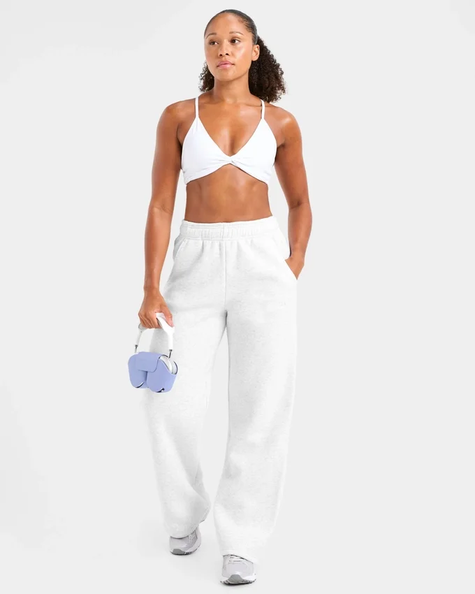 Klassieke, zachte oversized Joggingbroek met rechte pijpen