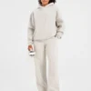 Klassieke, zachte oversized Joggingbroek met rechte pijpen