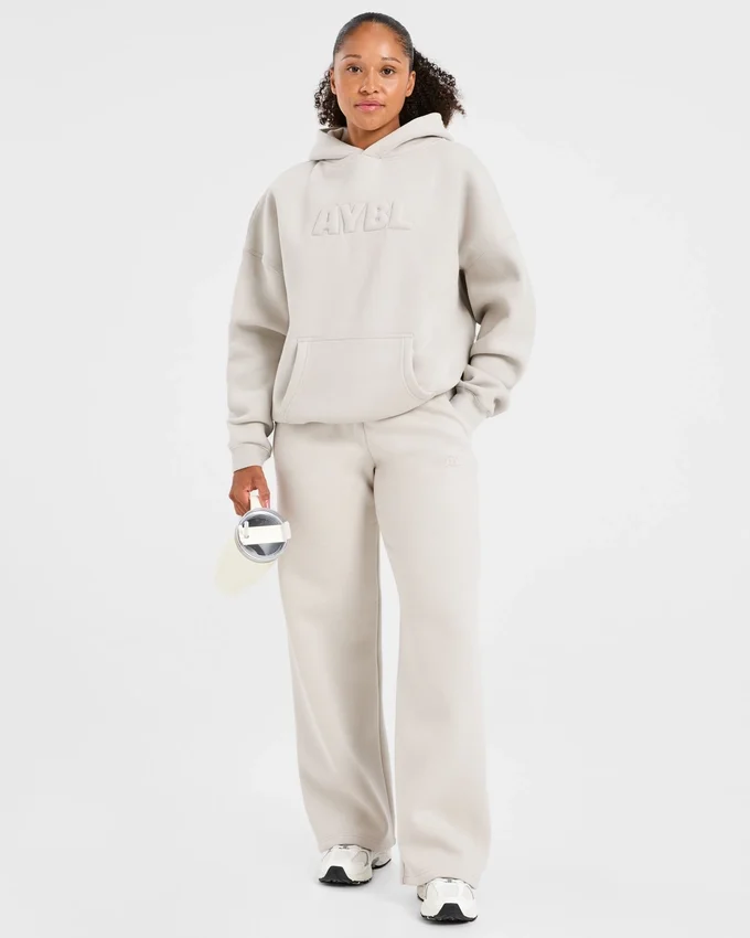 Klassieke, zachte oversized Joggingbroek met rechte pijpen