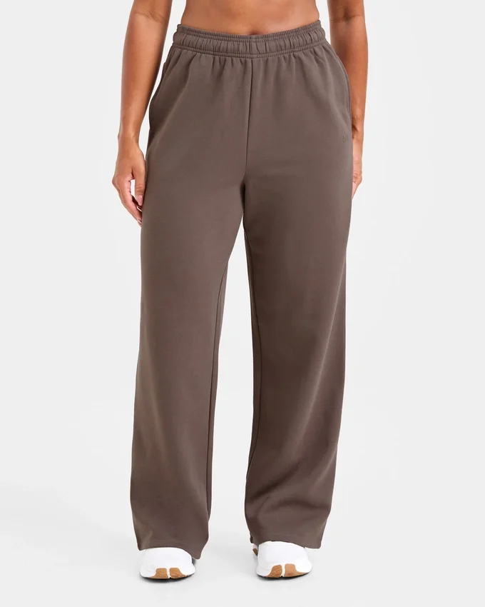 Lifestyle oversized Joggingbroek met rechte pijpen