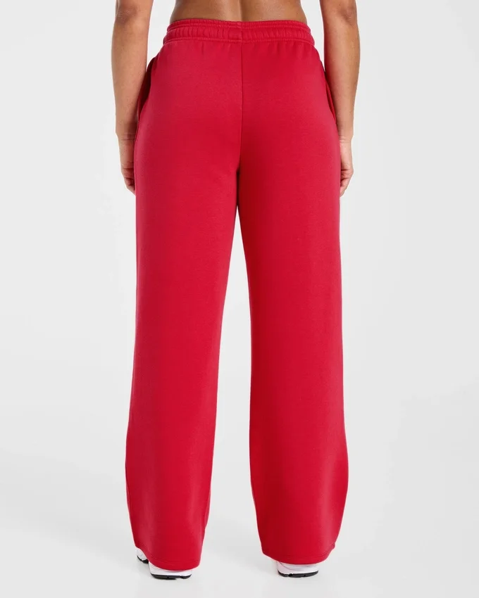 Lifestyle oversized Joggingbroek met rechte pijpen