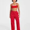 Lifestyle oversized Joggingbroek met rechte pijpen