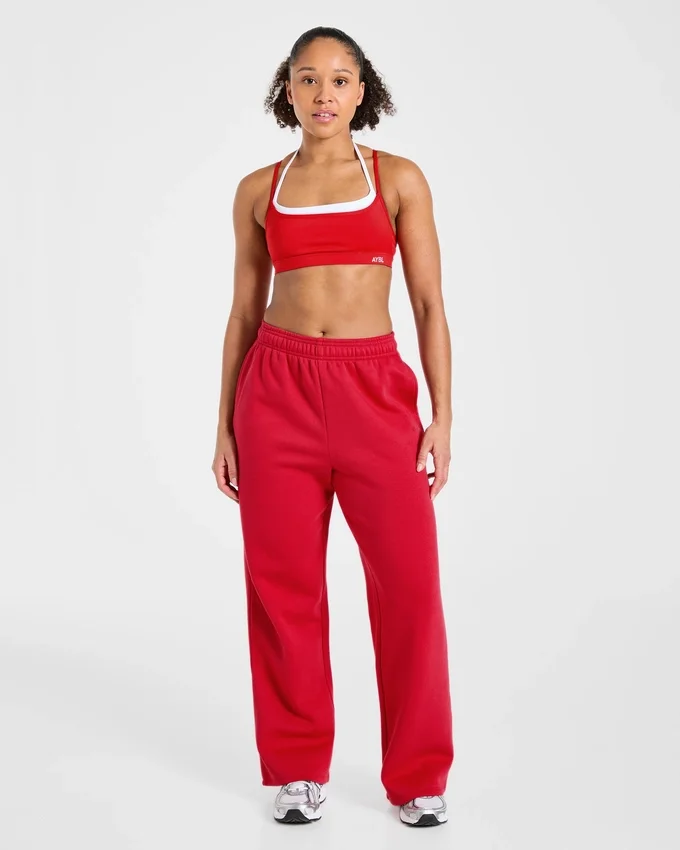 Lifestyle oversized Joggingbroek met rechte pijpen