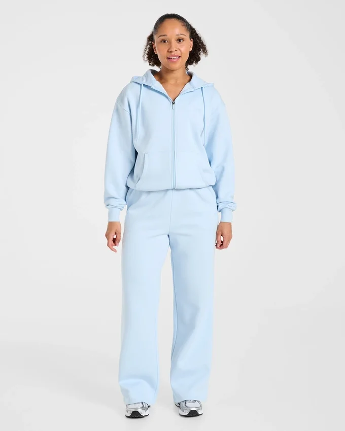 Lifestyle oversized Joggingbroek met rechte pijpen