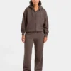 Lifestyle oversized Joggingbroek met rechte pijpen