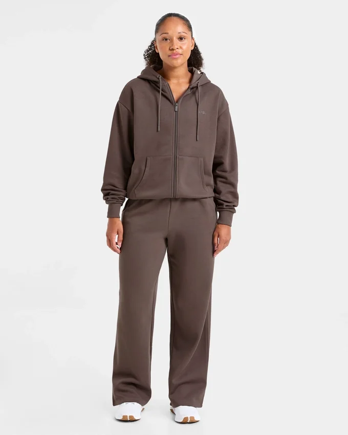 Lifestyle oversized Joggingbroek met rechte pijpen