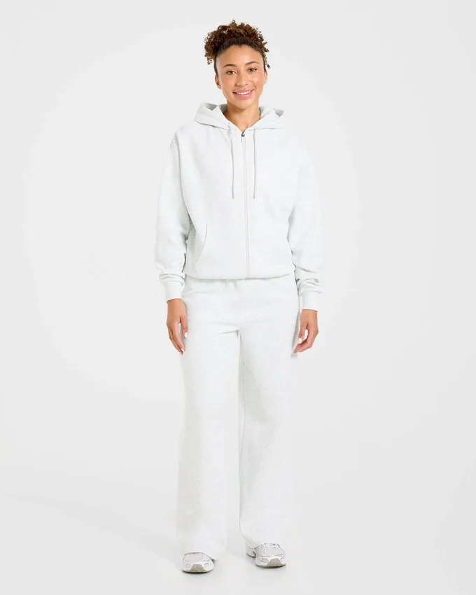 Lifestyle oversized Joggingbroek met rechte pijpen