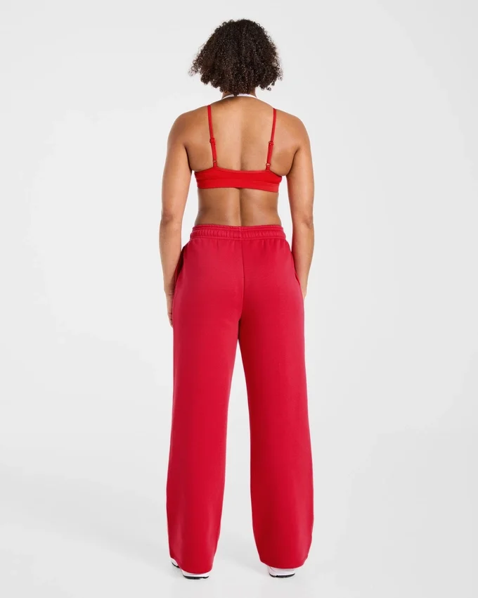 Lifestyle oversized Joggingbroek met rechte pijpen