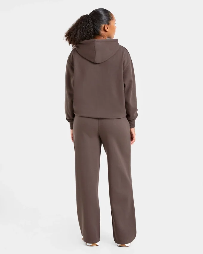 Lifestyle oversized Joggingbroek met rechte pijpen
