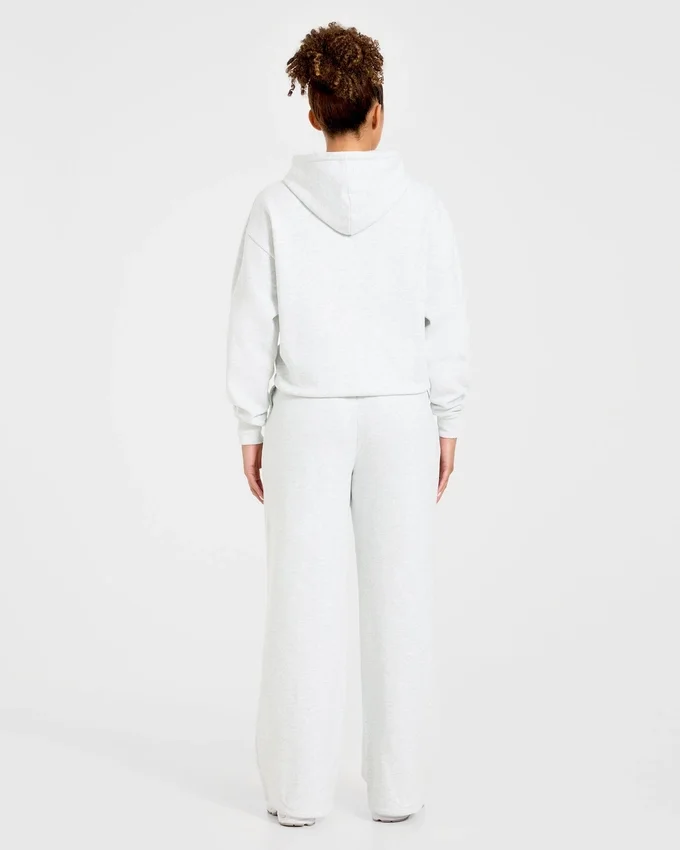 Lifestyle oversized Joggingbroek met rechte pijpen